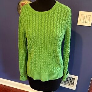 GAP Bright Green Cable Knit Sweater